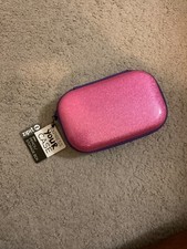 Pink Glitter Tye Dye Zipit Large Pencil Box Case Durable Protective Holds 60