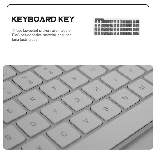 10 Sheets Tastaturaufkleber Computertastaturaufkleber Sprachtastatur-Aufkleber - Bild 9 von 12