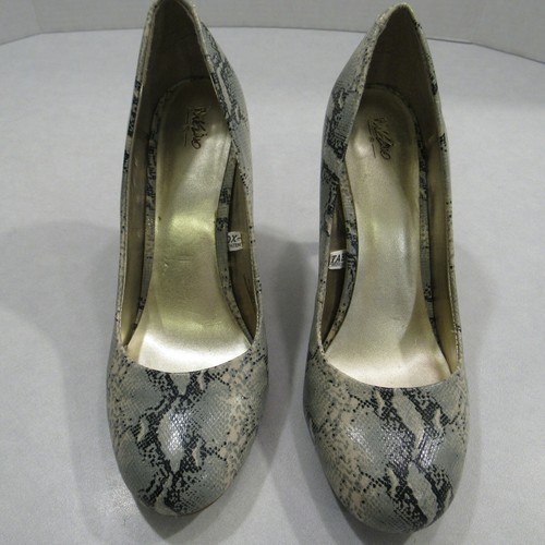 Mossimo Womens Shoes Sz 7.5 Snakeskin Print Pumps 4" Heels Reptile - Picture 3 of 8