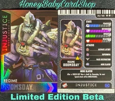 Injustice Arcade Limited Edition Beta Card 20 Regime Doomsday Holofoil OOP
