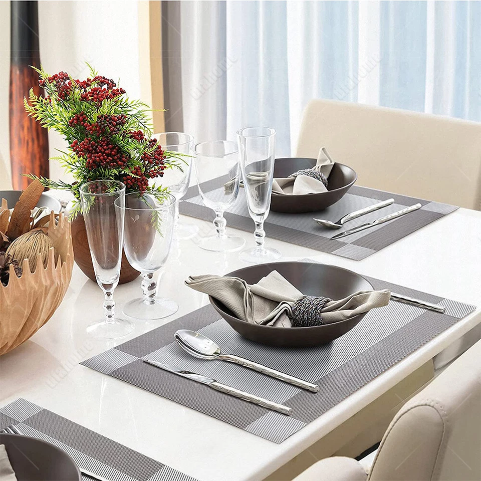 12er Set Tischset PVC Platzset Untersetzer Abwaschbar Platzdeckchen Platzdecke - Bild 4 von 4