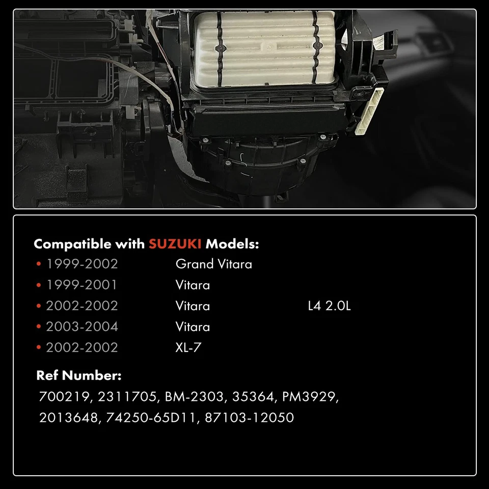 Motor soplador delantero HVAC para Suzuki Grand Vitara 1999 2000 2001 2002 Vitara XL-7 Foto 3 de 4