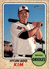 2017 Topps Heritage High Number Base Set #593 Hyun-Soo Kim Baltimore Orioles
