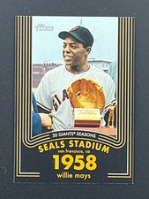 WILLIE MAYS 2020 Topps Heritage 20 Giants Seasons Insert 1958 #8 Giants HOF