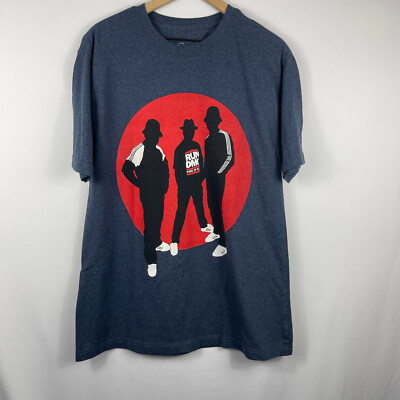 Brauaado Clothing Men's Run DMC edition Graphic T Shirt Blue