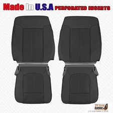 2011 - 2016 Ford F250 F340 F450 F550 Driver Passenger Leather Seat Cover Black