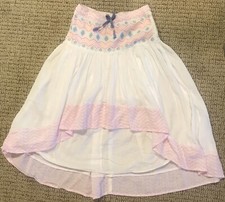 Girls Cat Jack Peasant Skirt, White, Size 4/5 Shipping Included