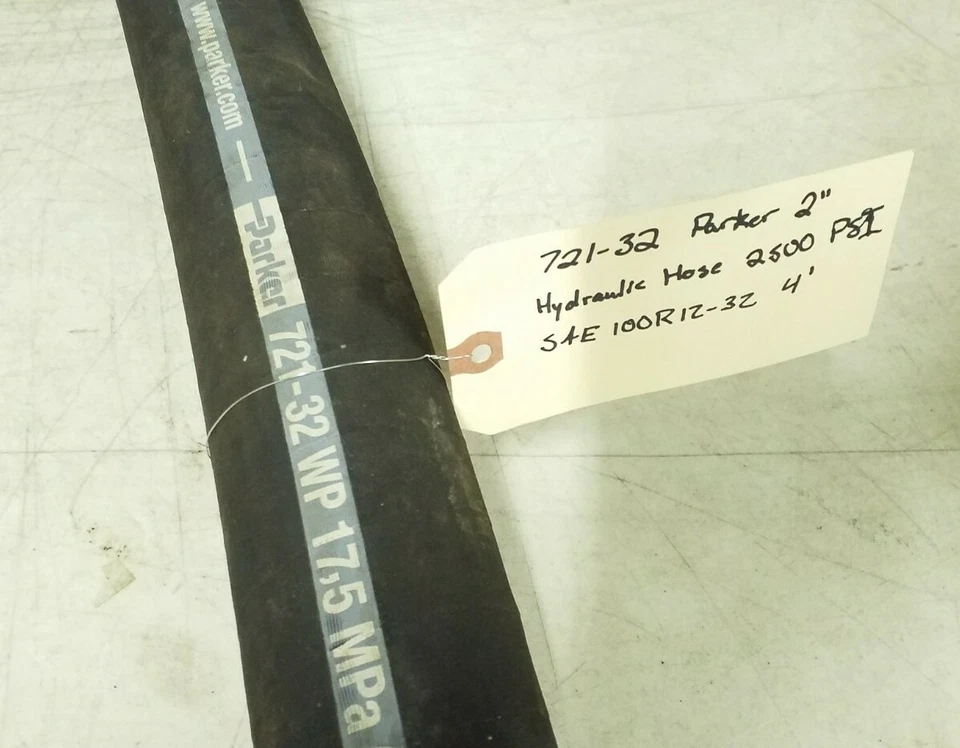 721-32 Parker 2" Hydraulic Hose 4' 2500 PSI SAE 100R12-32 Free Shipping  - Image 2 of 4