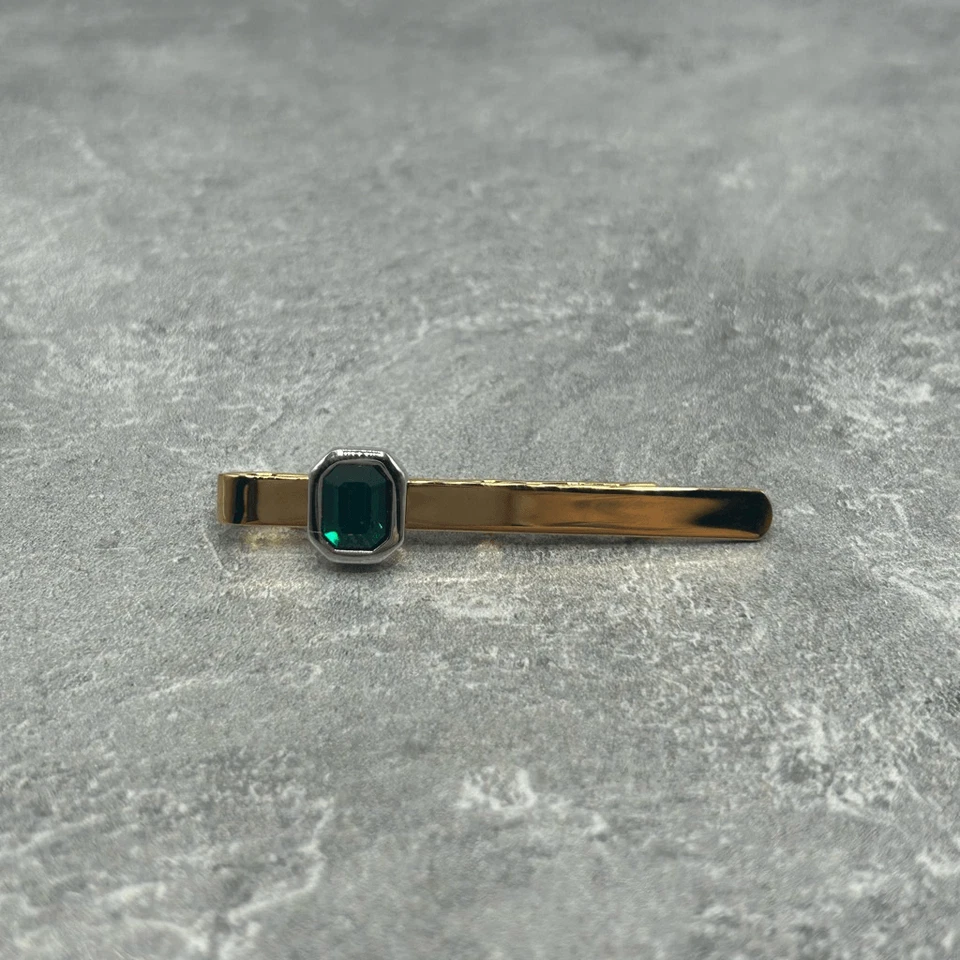 Swarovski Emerald Green Stone Embellished Gold Hairclip Accessory - Image 2 of 4