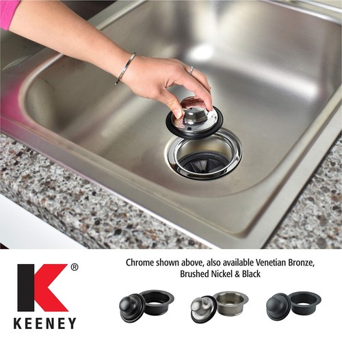 KEENEY K5417VB Universal Garbage Disposal Flange and Stopper, Fits Standard 3-1/ - Picture 5 of 7