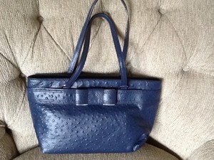 kate spade blue ostrich handbag