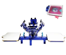 Desktop Micro-registration 4 Color 2 Station Overprinting Screen Printing Press