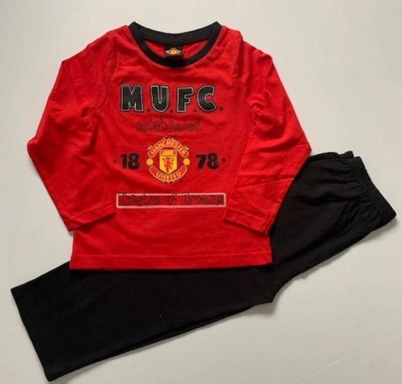 Manchester United Football Boys Pyjamas PJs Sleepwear Ages 3 - 10 Years