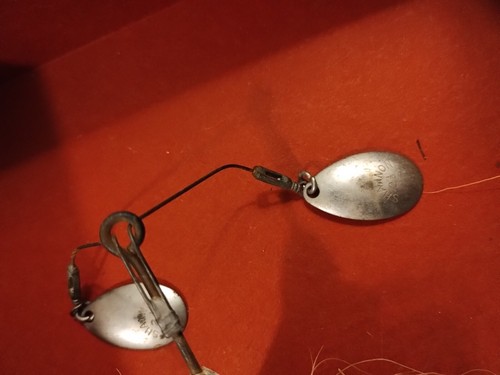 Vintage Shannon 2.5 Angelköder, Pferdehaare, Spinner - weiß & rot - Bild 3 von 5