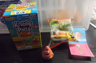NEW Spongebob Krabby Patty min figure Plus Prize gummy & stickers ** PATRICK **