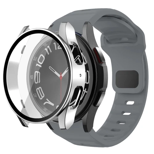 Band + Case Cover For Samsung Galaxy Watch 7/6/5/4/FE 40/44mm Silicone Strap - Picture 12 of 30