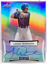 Logan Warmoth 2017 Leaf Metal Draft SILVER Prismatic Refractor Autograph Auto