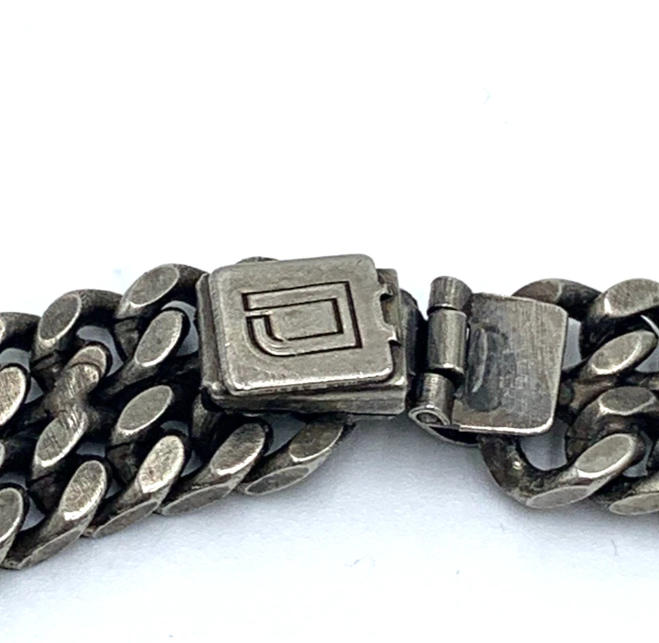 Dannijo Stella Diseñador Pasarela Tono Plata Metal Babero Collar Cadena Cuello Cuentas Foto 3 de 4