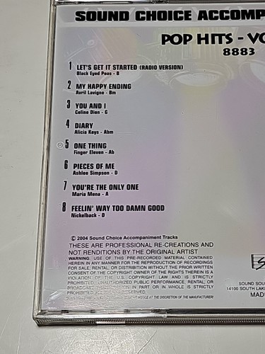 SOUND CHOICE SPOTLIGHT - POP HITS - ALICIA KEYS, BLACK EYED PEAS - SC8883 MINT - Picture 3 of 6