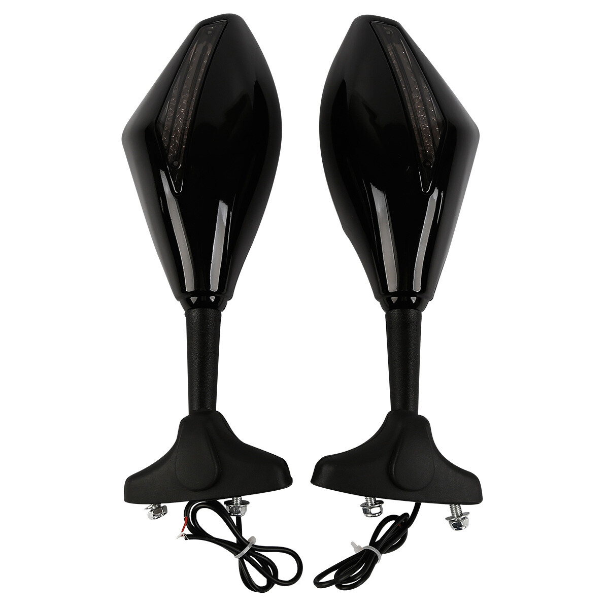 ＪＵＮ Rear View Mirrors LED Turn Signals Fit For Daytona 675 2009