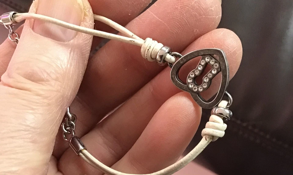 Fossil Damen Armband m. Herz - Schloß - Ornament Edelstahl + Zirkonia 🎀 - Bild 4 von 4