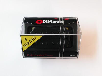 DiMarzio F-spaced D Activator Bridge Humbucker Black W/Black Poles DP 220