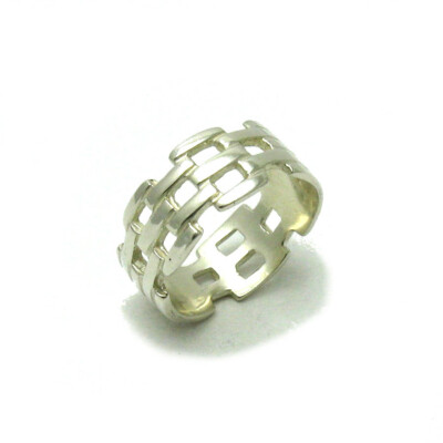 Echt Sterling Silber Ring gepunzt massiv 925 Band Handarbeit