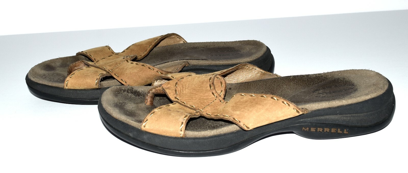 Sandali donna Merrell Topo reticolo pelle fumè ammortizzati ad aria misura 10M