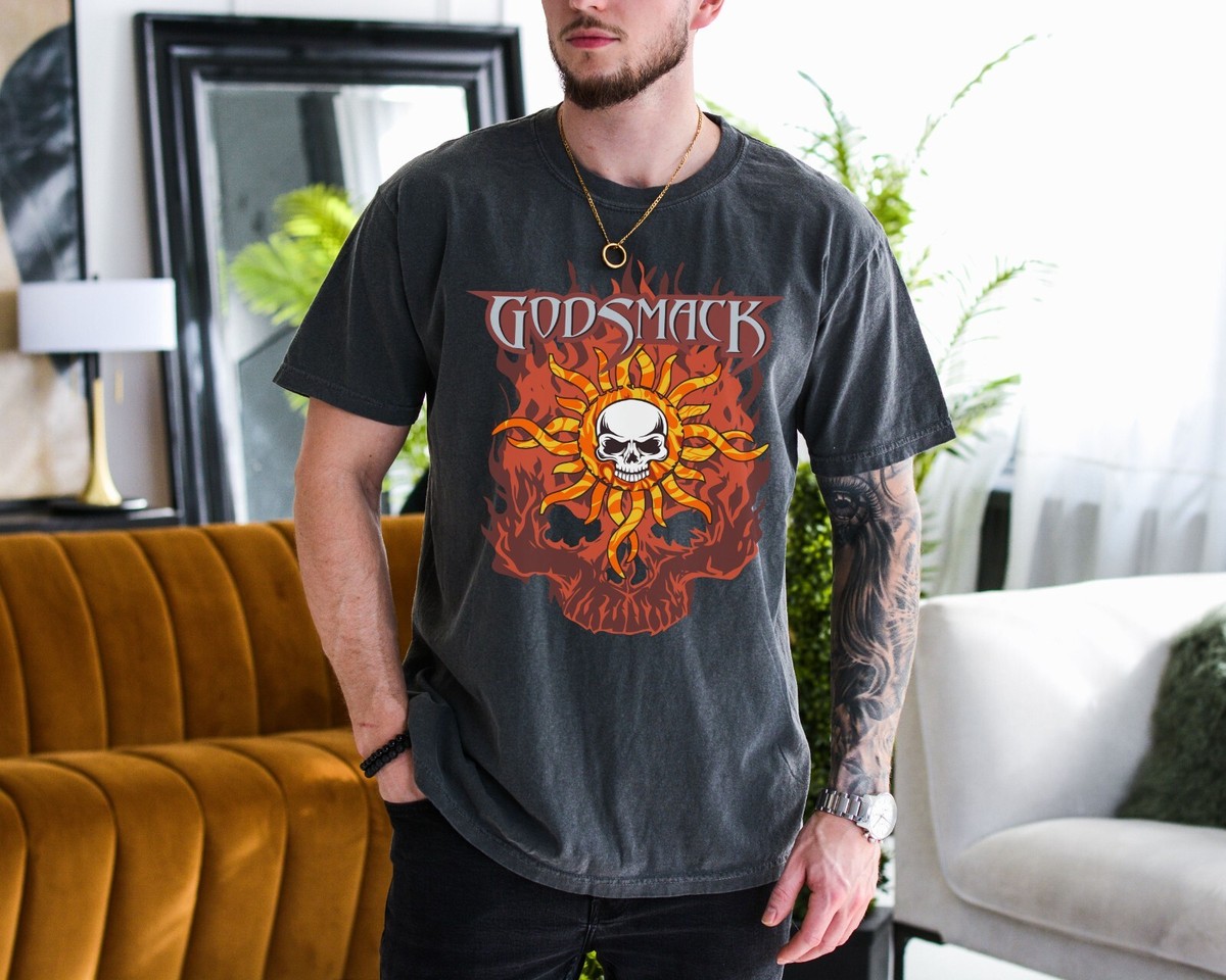 Godsmack T-Shirt Heavy Metal Rock Band on Vintage Black Comfort