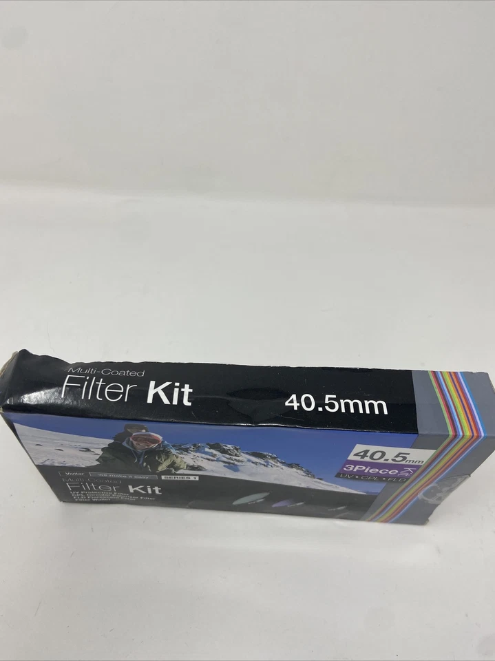 Vivitar 40.5mm 3-Piece Multi Coated Filter Kit UV+CPL+FLD New In Box. - Image 2 of 4
