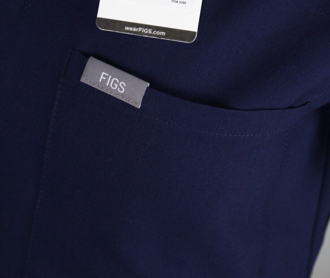 Figs Women's Catarina Slim Scrub Top Size Small Navy Blue W22SW1014 eBay