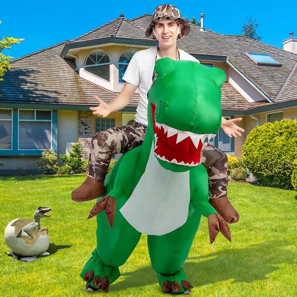 Inflatable Costume for Adults, Halloween Costumes Men Women Dinosaur