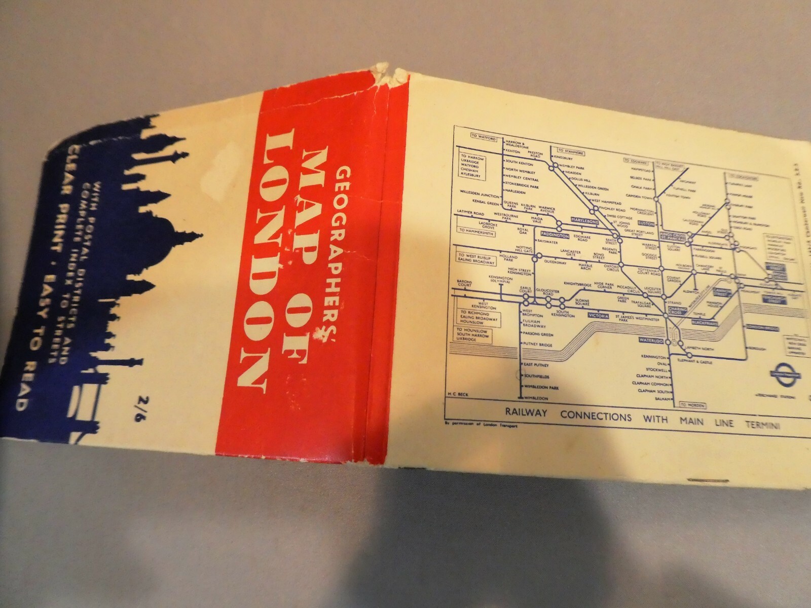 VINTAGE GEOGRAPHERS MAPS Of LONDON ENGLAND X Grelly USA vintage-geographers-maps-of-london-england-x-grelly-usa