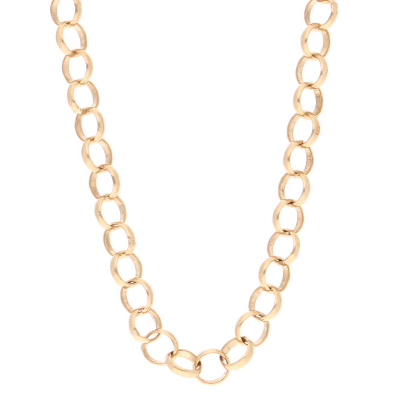 9Carat Yellow Gold 16.25"" Belcher Chain/ Necklace (3mm Wide)