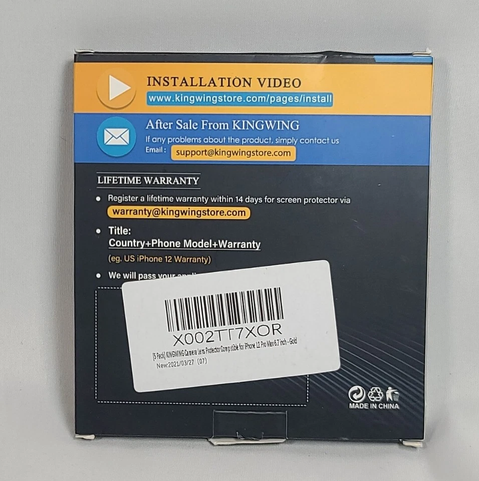 Paquete de 5 protectores de lente de cámara para iPhone 12 Pro Max 6,7" dorado Apple iPhone Foto 2 de 2