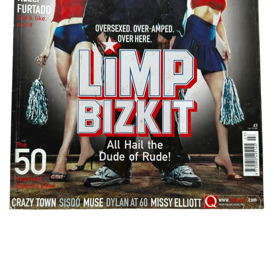 Q Magazine 2001 July Limp Bizkit Radiohead Travis Nelly Furtado Nu Metal Mag - Image 3 of 4