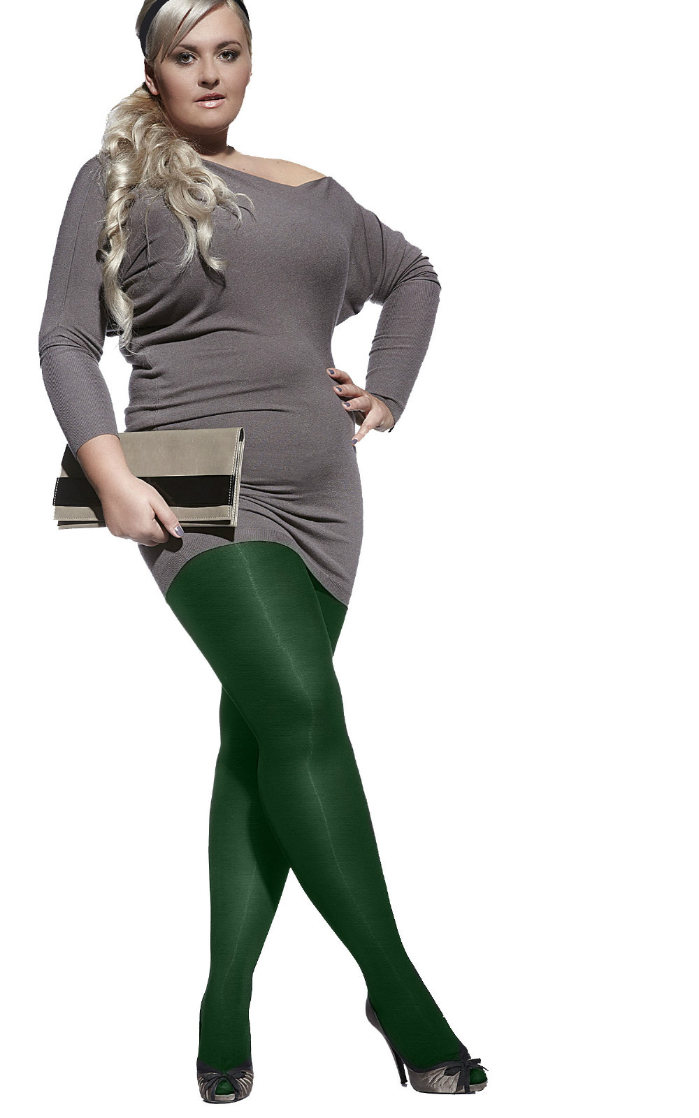 GREEN PLUS SIZE TIGHTS 60 DENIER 