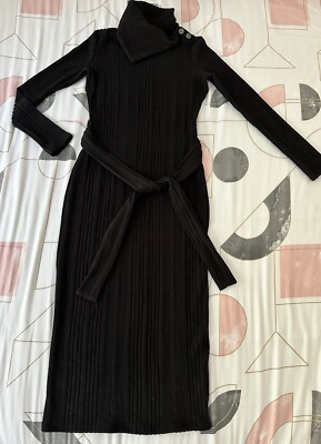 River Island Gorgeous Long Sleeve Turtle Neck Winter Black Dress- Size S/M 