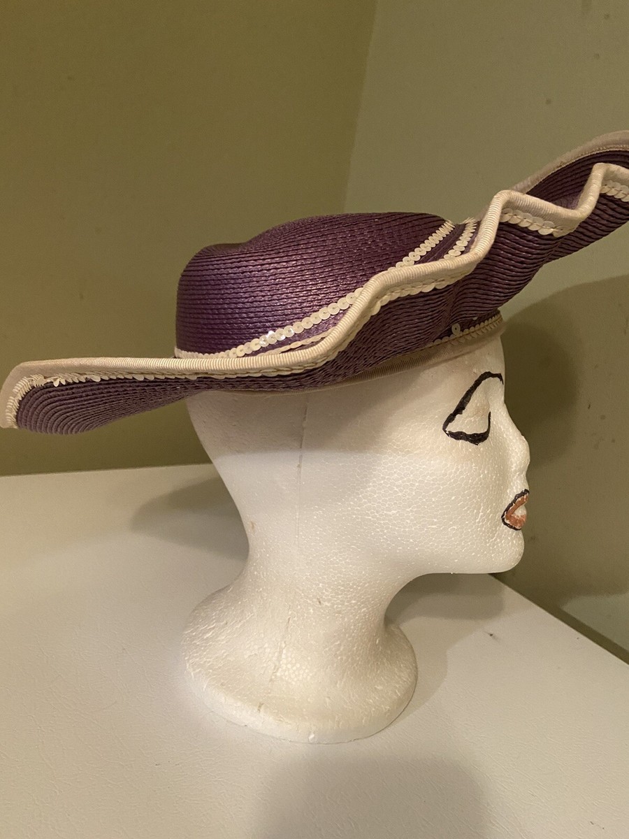 Purple & White Deborah of N Y Church/Dress Hat | eBay display picture 2