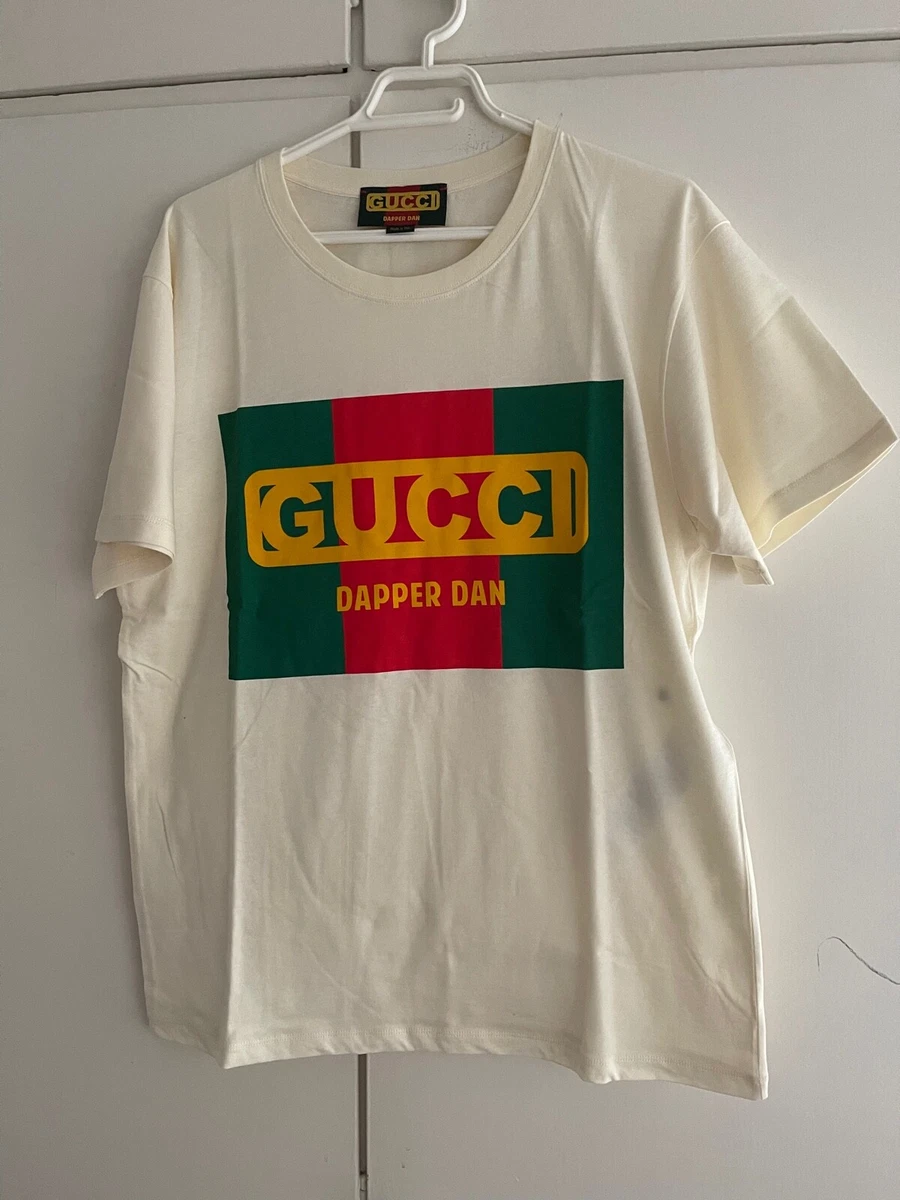 Gucci Neutrals x Dapper Dan Graphic Print T-Shirt S