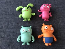 Ugly Doll Rare Vinyl Lot 3" Orange Green Pink Blue 2008 Collectable Lot Of 4