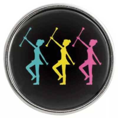 Snap Jewelry Music Baton Marching Band Glass 18-20mm fits Ginger Charms Access