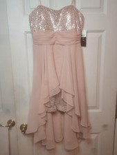 MXI NWT Paradise Pink Sequin Strapless Dress Formal/Prom Women's Size 11