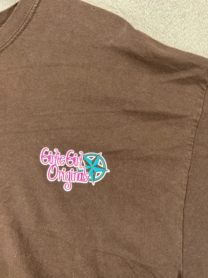 Girlie Girl Pistol Packing Mama T Shirt Womens 2XL Brown Heavy Graphic Ladies - Image 2 of 4