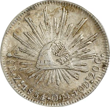 (1834-1837) PHILIPPINES ISABEL II COUNTERMARK YII ON MEXICO 8 REALES PCGS XF DTL