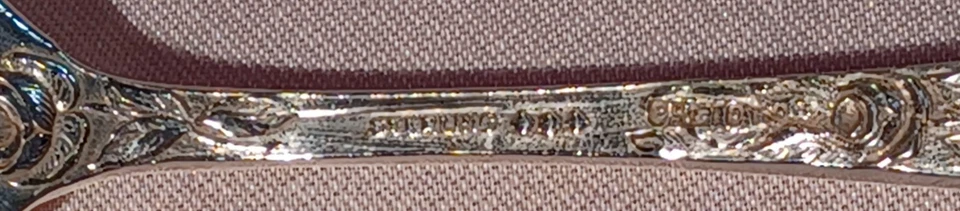 Вилка (S) для салата из чистого серебра Baltimore Rose - Schofield - Изображение 4 из 4