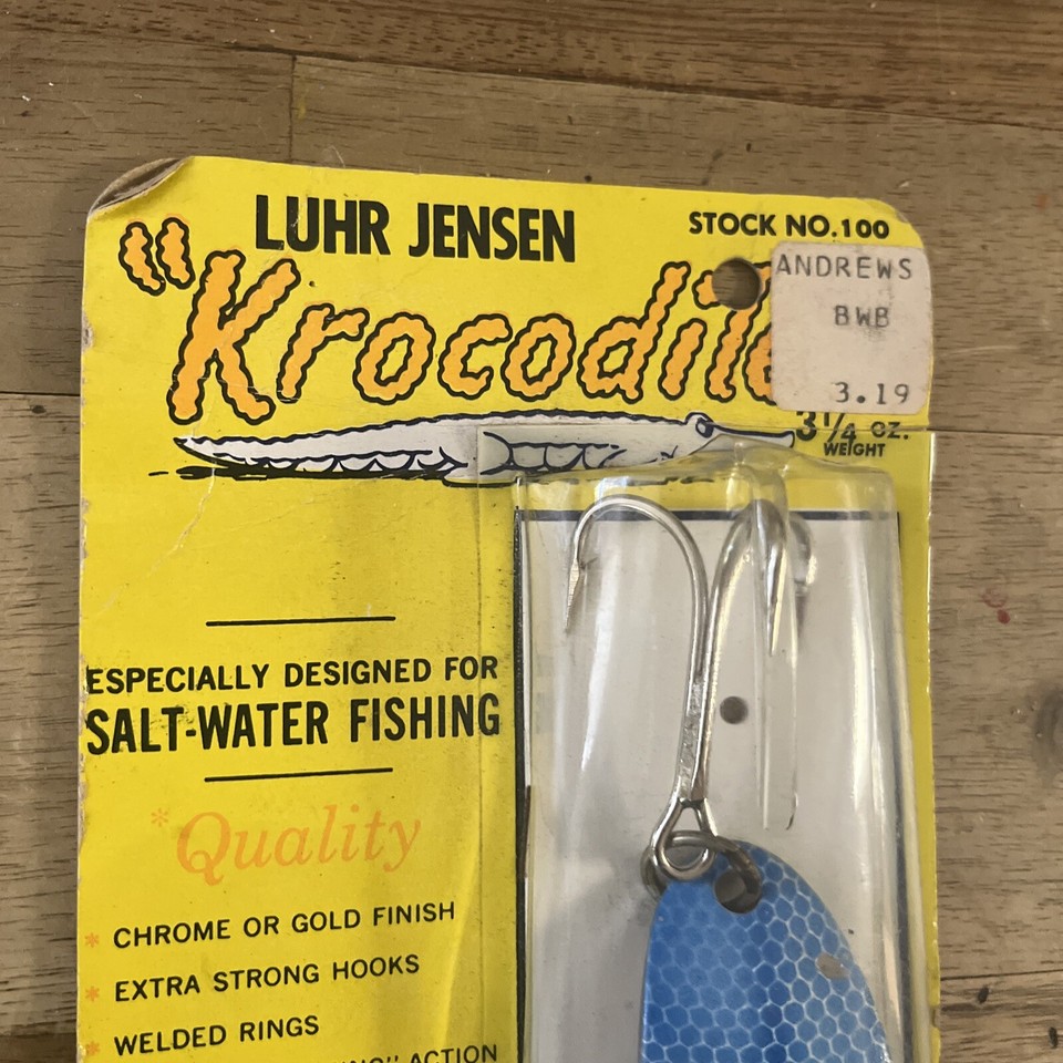 Leurretourne Vintage Luhr Jensen Wobl - Cuillère Tournante Argentée - Neuf Ancien Stock (NOS)