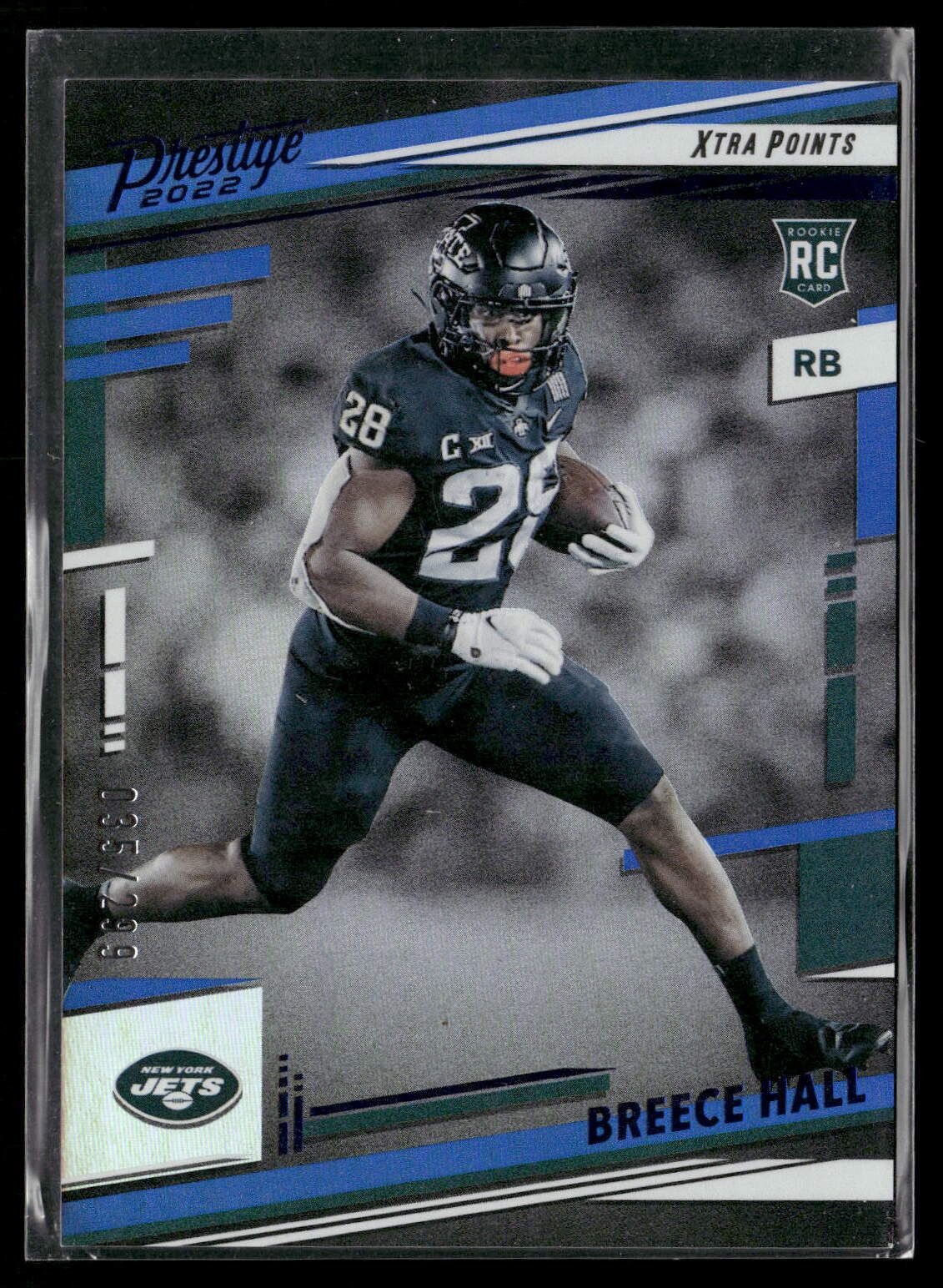 Breece Hall 2022 Panini Prestige #313 35/299 Xtra Points Premium Blue Jets
