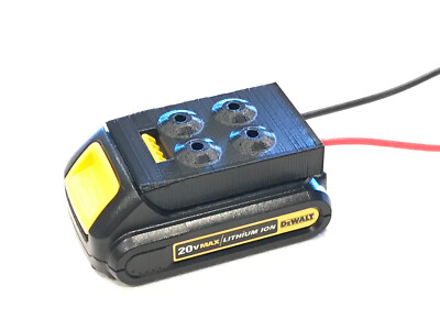 Dewalt 20V Battery Adapter Holder w/ Wire Leads for Power Wheels 18V  conversion