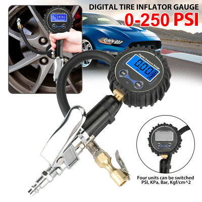 #ad Digital Tire Inflator with Pressure Gauge 250 PSI Air Chuck for Truck Car Bike $15.99